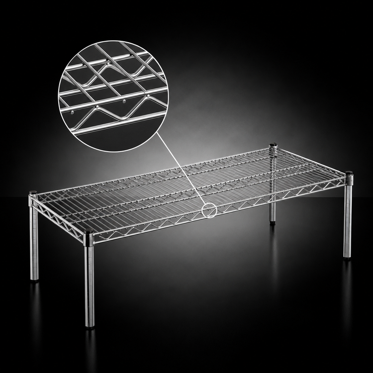 Product image #3 for Eagle Group 24" x 18" Chrome Wire Dunnage Platform with QuadTruss Design
