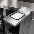 Thumbnail image #3 for BK Resources UB-TC Underbar Stainless Steel Trash Chute, 18-Gauge, Side-Attach for Two Underbar Units