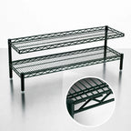 Thumbnail image #3 for Eagle Group QuadTruss FCM1436R 2-Tier Front Case Cantilever Wire Shelving Unit, 36W x 14D x 14H, Red Epoxy