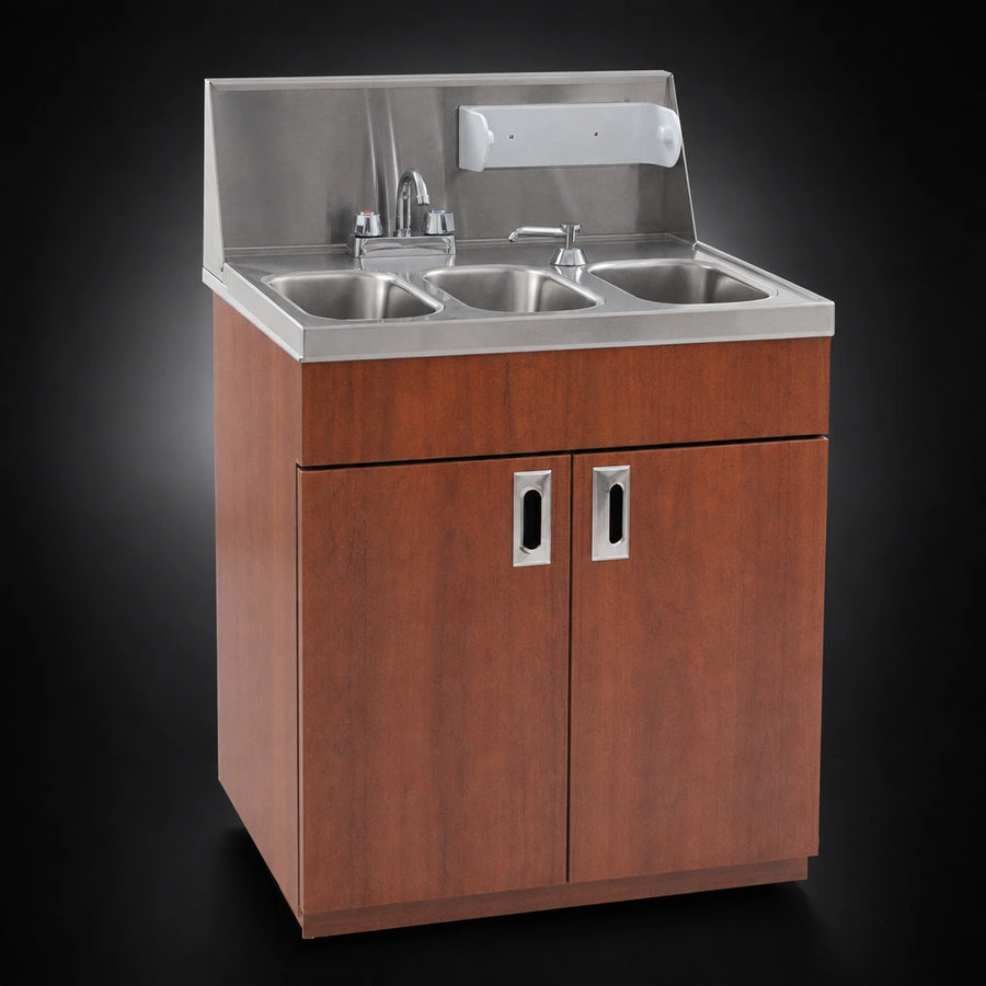 Three-Compartment Stainless Steel Sink