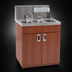 Thumbnail image #3 for Portable Three-Compartment Hand Sink with Laminated Cabinet, Cold Water Only