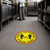 Thumbnail image #3 for Winco Social Distancing Anti-Slip Floor Decal, 12-Inch Round, Yellow/Black