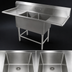 Thumbnail image #3 for John Boos Pro-Bowl 2-Compartment Stainless Steel Sink with Dual Drainboards