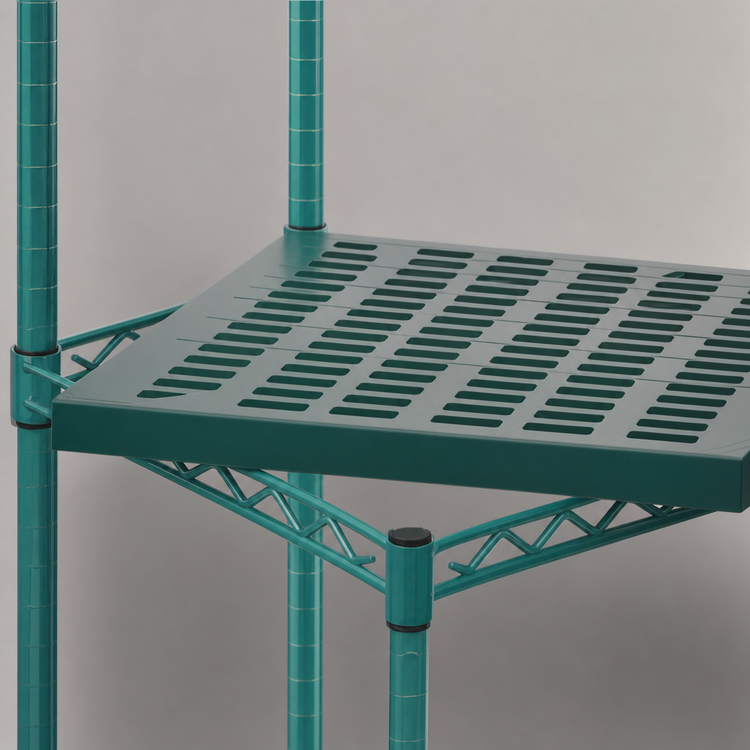 Product image #3 for QuadPLUS Solid Green Polymer Shelf Mat with MICROGARD Antimicrobial Protection, 48 x 18 Inches
