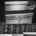 Thumbnail image #3 for Southbend Ultimate 60-Inch Gas Restaurant Range with 9 Open Burners, 2 Cabinets and Hi-Shelf Backriser