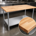 Thumbnail image #3 for John Boos 36 Inch x 36 Inch Northern Hard Rock Maple Wood Top Work Table with Adjustable Undershelf