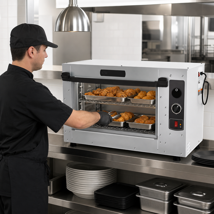 Product image #4 for Metro HotBlox Xpress S4 Countertop Reach-In Hot Food Holding Cabinet with Clear Flip Door and Simple Controls