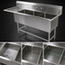 Thumbnail image #3 for John Boos Pro-Bowl 3-Compartment Sink with 18-Inch Left Drainboard, 14-Inch Deep Bowls, 16-Gauge Stainless Steel