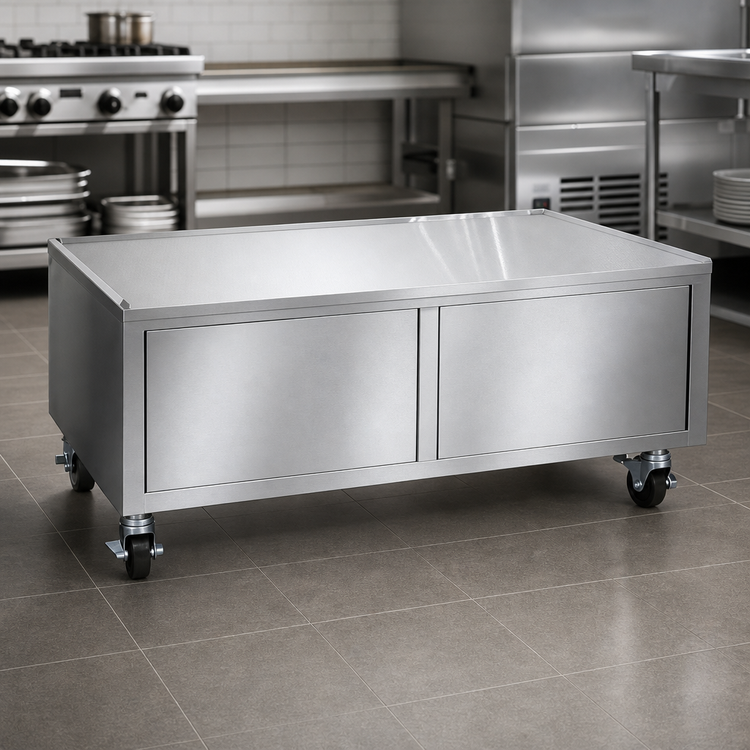 Product image #4 for Enclosed Stainless Steel Equipment Stand Cabinet with Casters, 24 x 30 x 24 Inches
