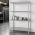 Thumbnail image #3 for Quantum 54 x 21 x 63 Inch Stainless Steel 4-Shelf Wire Shelving Starter Kit