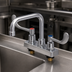 Thumbnail image #3 for Advance Tabco Heavy-Duty Deck-Mounted Manual Faucet with 6-Inch Swivel D-Style Spout, 4-Inch O.C.