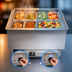 Thumbnail image #3 for Atlas Metal RM-HP-X-6 Dual Temp 6-Pan Remote Refrigerated Drop-In Hot/Cold Food Well