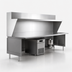 Thumbnail image #3 for La Rosa Open Front Modular Equipment Stand, 120 x 30 Inch, 304 Stainless Steel