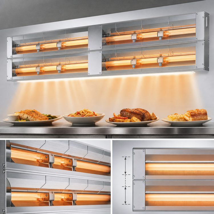 Product image #3 for Hatco Glo-Ray® 60-Inch Double Lighted Infrared Strip Heater