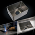 Thumbnail image #3 for BK Resources 18 x 24 x 12 Inch Single Compartment Weld-In Sink Bowl, 16 Gauge 304 Stainless Steel