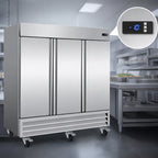 Thumbnail image #3 for Serv-Ware RF3-HC 3-Door Reach-In Freezer, 72 Cu. Ft., Self-Contained Bottom-Mount, Stainless Steel, Digital Controls