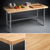 Thumbnail image #3 for Advance Tabco 72 Inch x 30 Inch Maple Top Work Table with Galvanized Open Base, No Backsplash