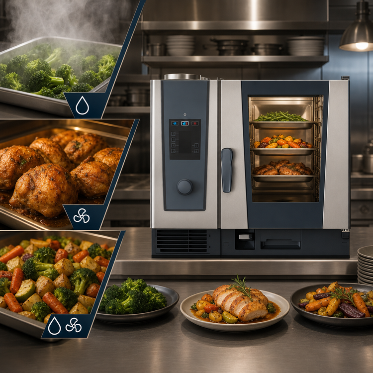 Product image #3 for RATIONAL iCombi Classic 6-Half Size Countertop Combi Oven, Liquid Propane, 120V/1-Phase