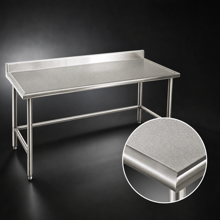 Product image #3 for Spec-Master Marine Series Stainless Steel Work Table with 4-1/2-Inch Backsplash, 72 x 24 Inches
