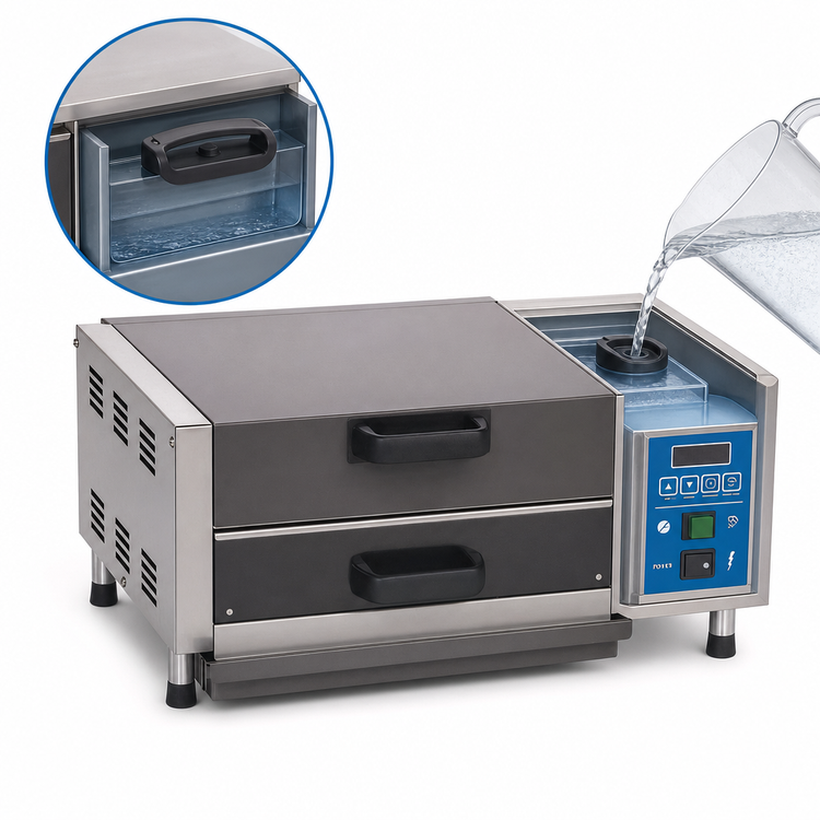 Product image #3 for Antunes Miracle Steamer MS-155 14-Inch Drawer Style Countertop Steamer with Self-Contained Water Reservoir, 208V