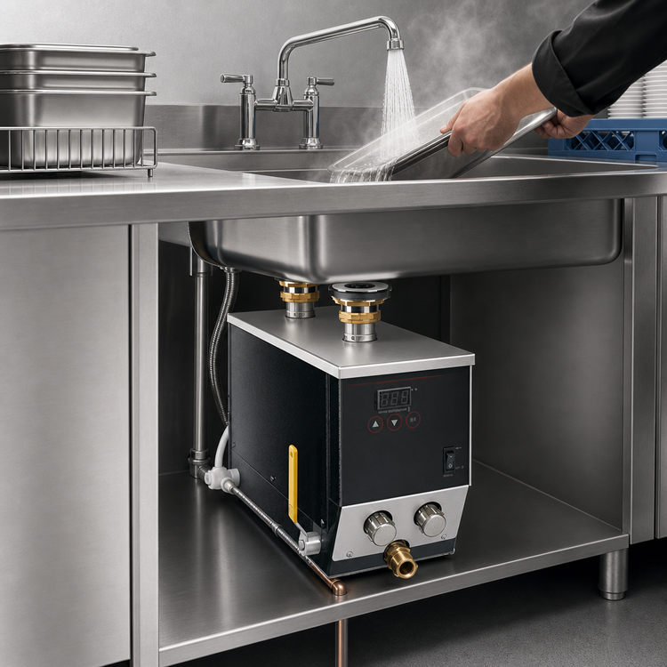 Product image #3 for Hatco Hydro-Heater 3CS2-4B Electric Undersink Sanitizing Sink Heater, 4.0 kW, 16-18 Inch Sink Area