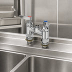 Thumbnail image #3 for T&S Brass B-0225-LN-CC-CR 4-Inch Deck-Mount Double Pantry Faucet, Less Nozzle, Lever Handles, Quarter-Turn Ceramic Valves, Low Lead