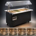 Thumbnail image #3 for Vollrath 2-Series Affordable Portable 4-Well Mobile Hot Food Station with Buffet Breath Guard and Enclosed Base
