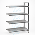 Thumbnail image #3 for Cambro Camshelving Elements XTRA 4-Tier Stationary Add-On Polymer Shelving Unit, 21