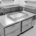 Thumbnail image #2 for Continental Refrigerator D84GFN Two-Section 84-Inch Freezer Griddle Stand with 4 Drawers