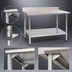Thumbnail image #3 for Eagle Budget Series 84-Inch x 24-Inch Work Table with 4-1/2-Inch Backsplash and Undershelf