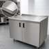 Thumbnail image #3 for Advance Tabco HF-SS-243 Enclosed Work Table with Cabinet Base and Hinged Doors, 36 x 24 Inch, 14 Gauge 304 Stainless Steel Top