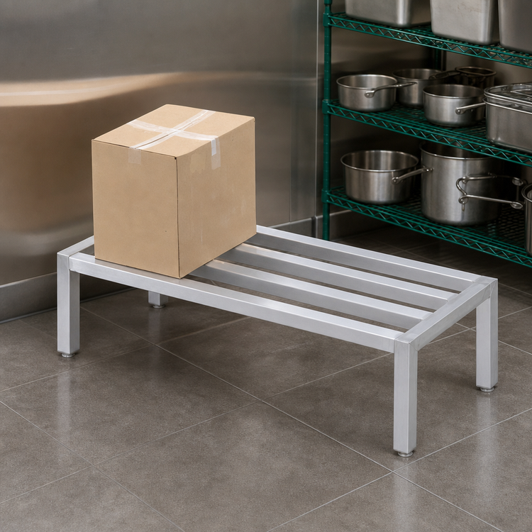 Product image #3 for Channel Manufacturing Promo Series Tubular Aluminum Dunnage Rack, 48 x 20 x 12 Inches, 2,000 lb. Capacity