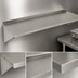 Thumbnail image #3 for John Boos Stallion Wall-Mounted Stainless Steel Shelf, 96W x 16D, 430 Series, Safety Edge