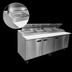 Thumbnail image #3 for Delfield LiquiTec 72-Inch Two-Section Refrigerated Pizza Prep Table with Raised Rail