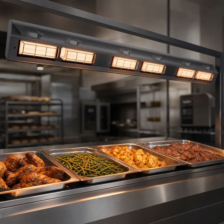 Product image #3 for Hatco Ultra-Glo 54-Inch Double Infrared Strip Food Warmer