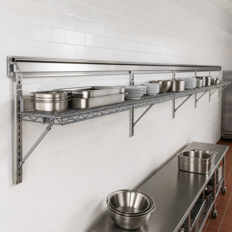 Product image #3 for Metro qwikTRAK HD 12-Foot Track Set for Commercial Shelving Systems