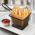 Thumbnail image #3 for American Metalcraft Mini Square Stainless Steel Fry Basket with 3-3/4-Inch Handle