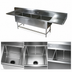 Thumbnail image #3 for John Boos Pro-Bowl 3-Compartment Stainless Steel Sink with Left and Right Drainboards