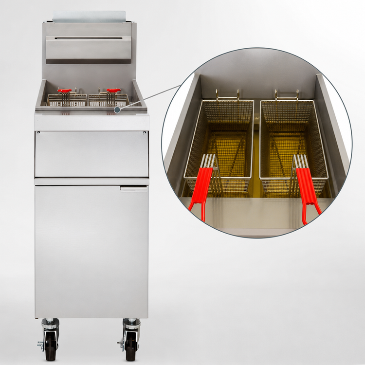 Product image #4 for Vulcan GRM Series 21-Inch Free-Standing Gas Fryer, 85-90 lb Capacity, Millivolt Controls