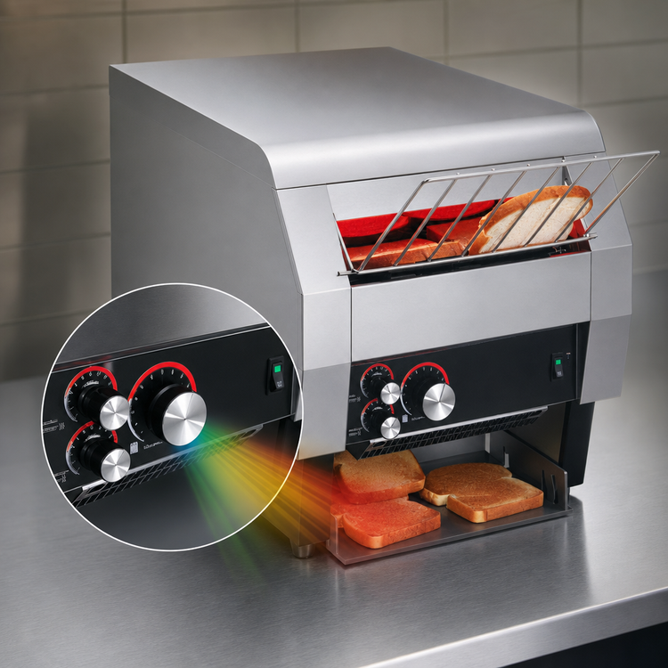 Product image #3 for Hatco Toast-Qwik TQ-400H Electric Horizontal Conveyor Countertop Toaster, 3-Inch Opening, 208V
