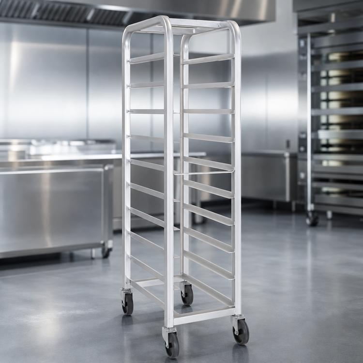 Product image #3 for Channel Lifetime Tough Heavy-Duty Aluminum End-Load Platter Rack Cart for 5 12.5-Inch Platters, 36-Inch High