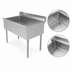 Thumbnail image #3 for Advance Tabco Square Corner Single-Compartment Scullery Sink, 48 x 24 Inch Bowl, 4-1/2 Inch Rear Deck, 430 Stainless Steel