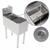 Thumbnail image #4 for Top Shelf 12-Inch Wide Stainless Steel Underbar Prep Sink with Sink Bowl and Glass Rinser