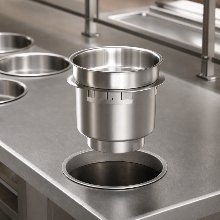 Product image #3 for Hatco Round Top-Mounted Drop-In Heated Well, 7-Quart, Non-Insulated