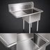 Thumbnail image #3 for John Boos E-Series 1-Compartment Sink with Left Drainboard, 18