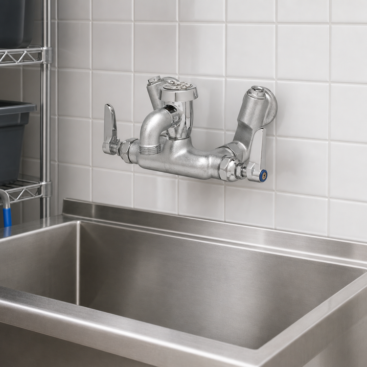 Product image #3 for T&S Brass Wall Mount Service Sink Faucet with Vacuum Breaker and Garden Hose Outlet