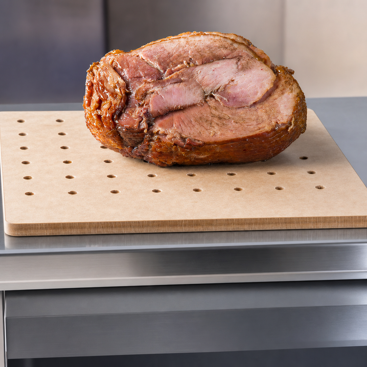 Product image #3 for TableCraft Versa-Tile Natural Richlite Solid Single-Well Carving Station Template, 21-5/8" x 13-1/2"