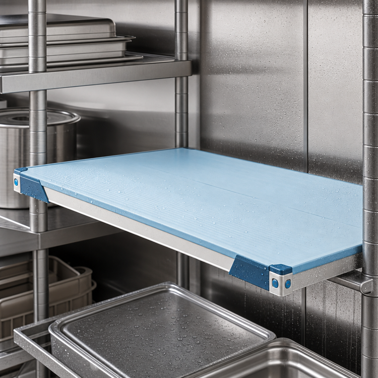 Product image #3 for MetroMax i 60-Inch W x 24-Inch D Solid Polymer Shelf, Blue with Microban