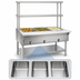 Thumbnail image #3 for Eagle Group DHT3-120-FM 48-Inch 120V Electric Open Base Hot Food Table with 3 Dry Wells and Double-Tier Flex-Master Overshelves
