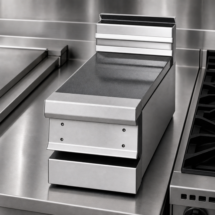 Product image #3 for Titan Heavy Duty 12-Inch Modular Spreader Plate Range with 6-Inch Solid Plate Shelf